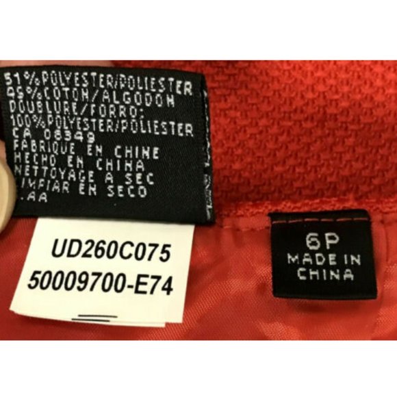 AK ANNE KLEIN Woman's Lined Red Skirt   Sz 6P - Picture 4 of 7